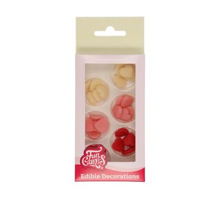 Funcakes FunCakes Marsepein Decoratie Hartjes Klein Assorti Set/30