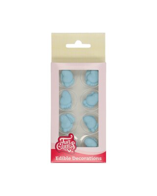 Funcakes Suikerdecoratie Baby Voetjes Blauw Set/16