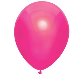Ballonnen Metallic Hot pink 30cm 10st