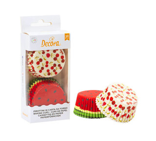 decora baking cups zomer fruit 36st