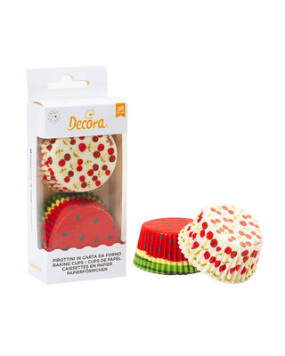 decora baking cups zomer fruit 36st