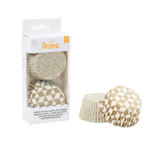 decora Geometrisch goud baking cups 36st