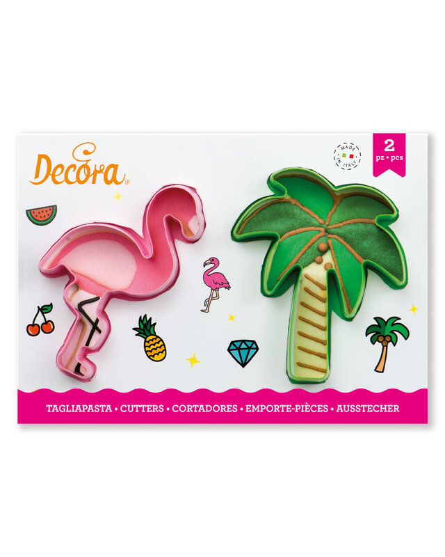 decora flamingo & palmboom uitstekers