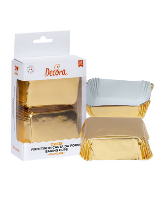 decora Rechthoekige baking cups goud 20st