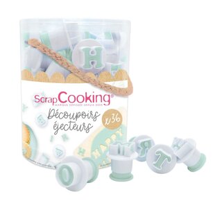 scrapcooking ScrapCooking Letters & Cijfers Plunger Cutter Set/36