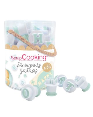 scrapcooking ScrapCooking Letters & Cijfers Plunger Cutter Set/36