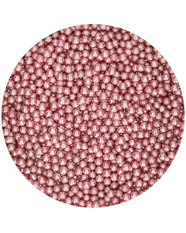 Funcakes FunCakes Suikerparels Medium Metallic Roze  4mm80 g