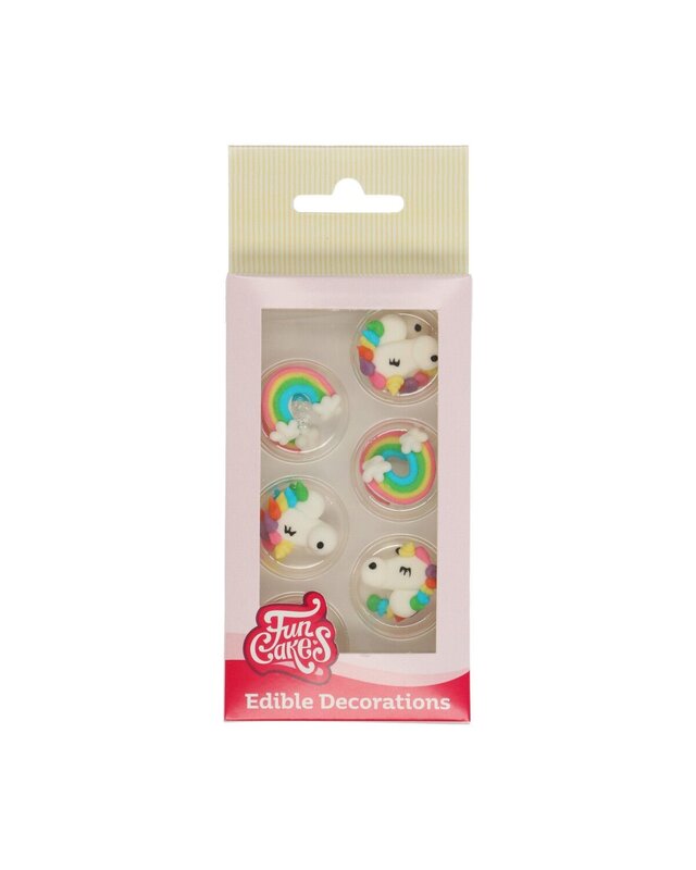 Funcakes FunCakes Suikerdecoratie Eenhoorn & Regenboog Set/12