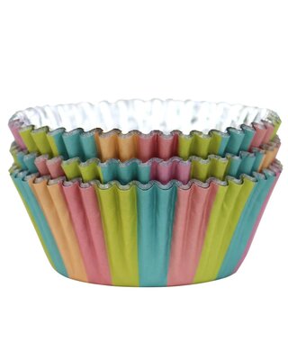 PME PME Foil Lined Baking Cups Unicorn Rainbow Colours pk/30