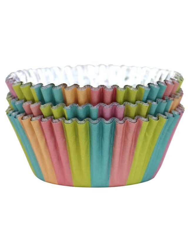 PME PME Foil Lined Baking Cups Unicorn Rainbow Colours pk/30