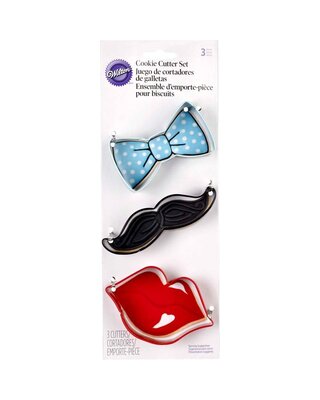 wilton Wilton Cookie Cutter Set Tie/Mustache/Lips
