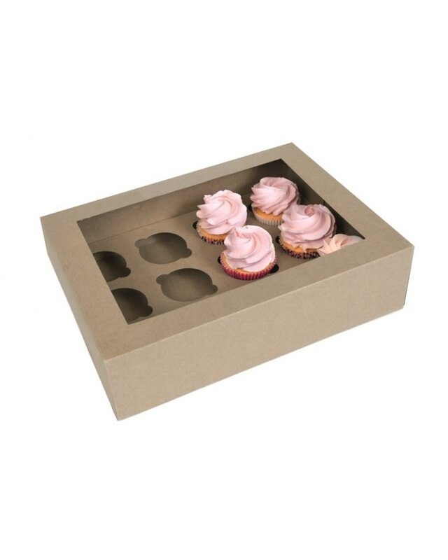 House of Marie 12 cupcake doos kraft
