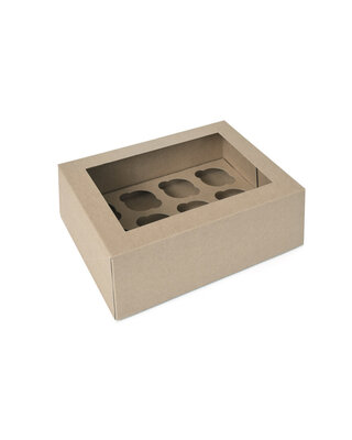 12 mini cupcake doos kraft