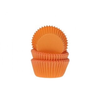 House of Marie House of Marie Mini Baking Cups oranje pk/60