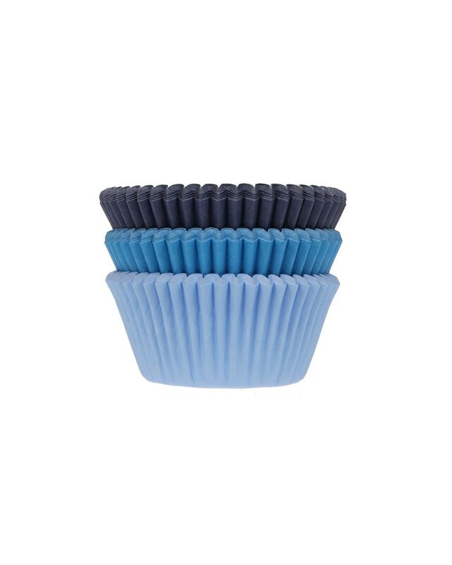 House of Marie House of Marie Baking Cups Assorti Blauw pk/75