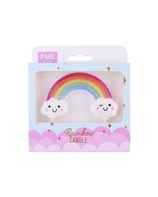 PME PME Kaars Taarttopper Glitter Regenboog