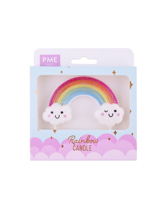 PME PME Kaars Taarttopper Glitter Regenboog