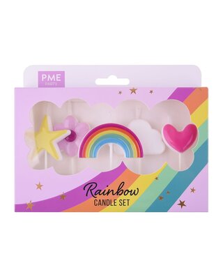 PME PME kaarsen - regenboog Set/5