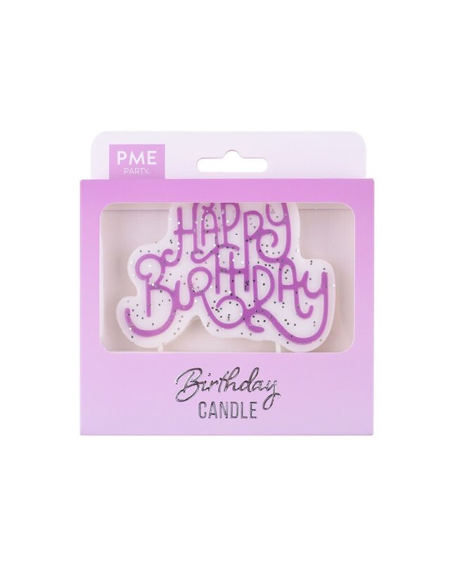 PME PME Candle Topper - Pink Sparkly Birthday Candle