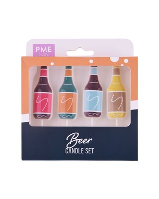PME PME kaarsen bier flesjes set/4