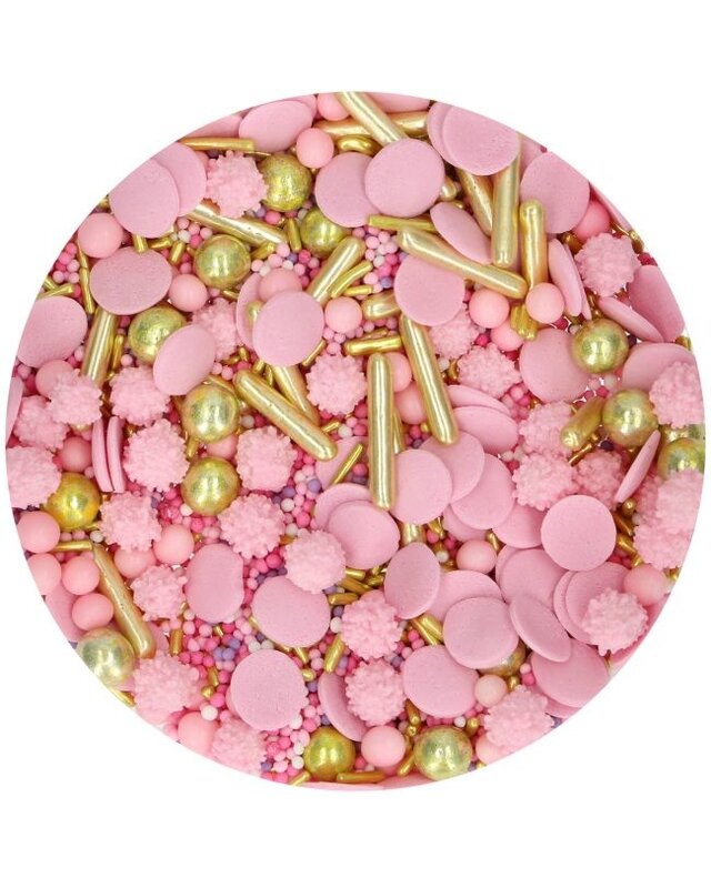 Funcakes Sprinkle Medley Glamour Roze 65g door Funcakes