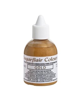 sugarflair Sugarflair Airbrush kleurstof goud - E171 vrij 60ml
