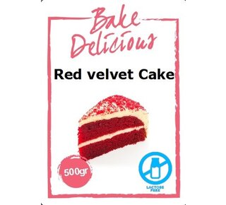 bake delicious red velvet cake 500 gram