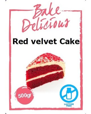 bake delicious red velvet cake 500 gram