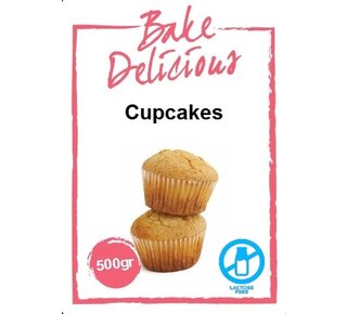 bake delicious Mix voor cupcakes 500 gr ( Bake Delicious )
