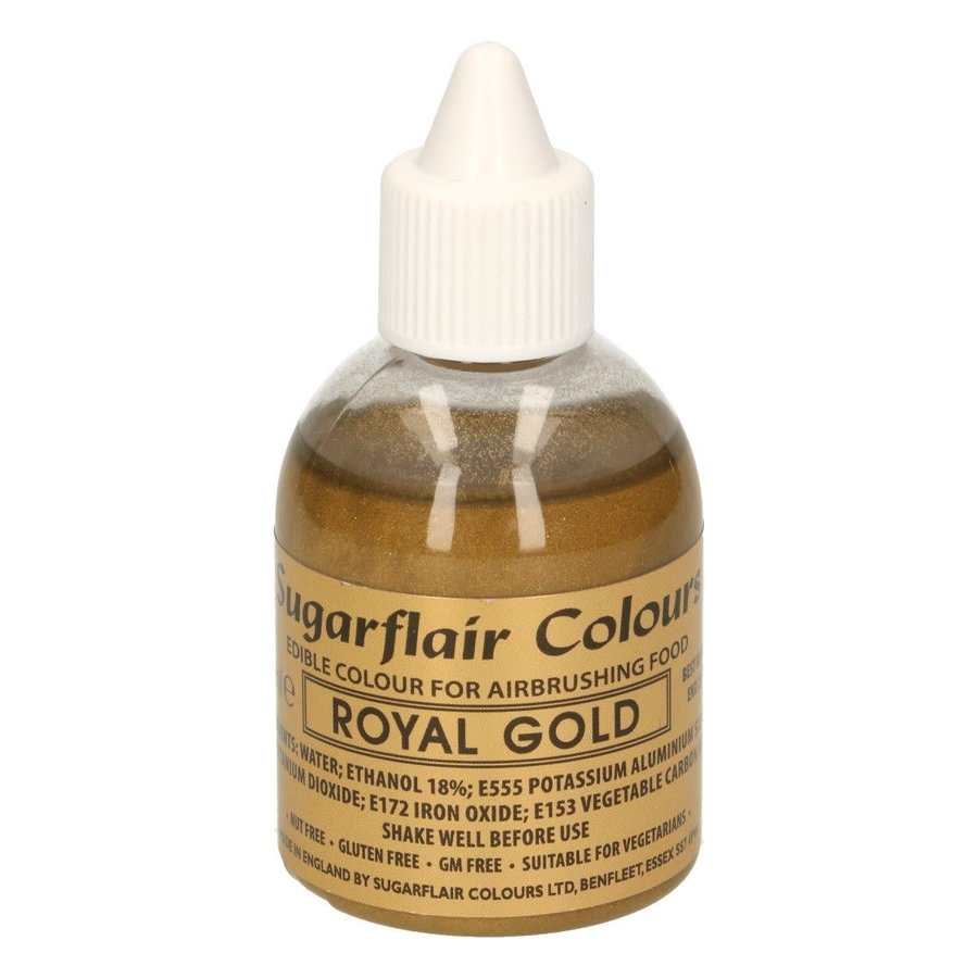 Sugarflair Airbrush Colouring -Royal Gold- 60ml-2