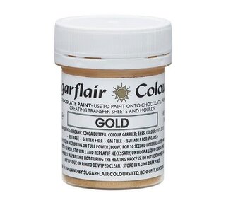 sugarflair Sugarflair Chocolate Paint Gold 35g