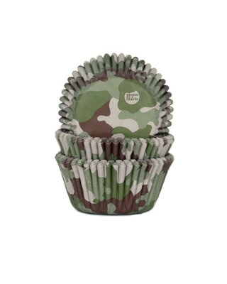 House of Marie House of Marie Baking Cups Camouflage pk/50