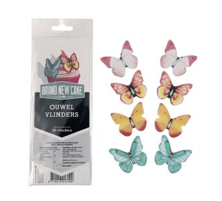 Brand New Cake BrandNewCake Ouwel Vlinders Assortiment 16st.