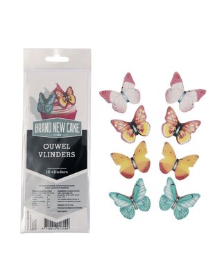 Brand New Cake BrandNewCake Ouwel Vlinders Assortiment 16st.