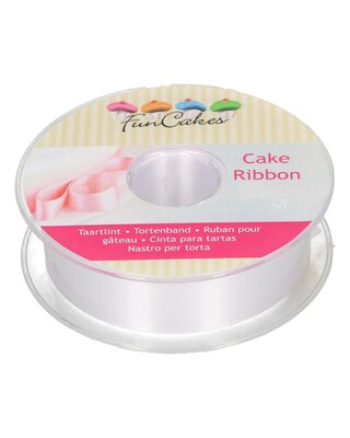 Funcakes FunCakes Taartlint wit 25mm per meter