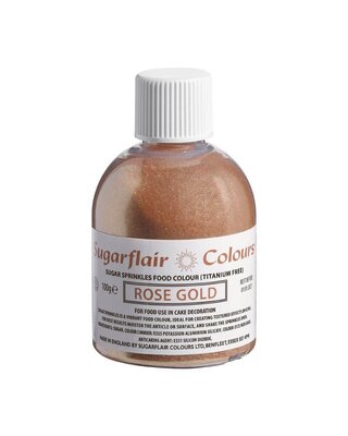 sugar flair Sugarflair Sugar Sprinkles -Rose Gold- 100g (E171 free)