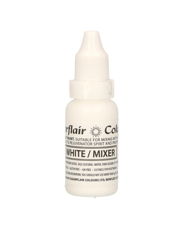 sugar flair Sugarflair Eetbare Druppel Kleurstof wit/mixer 14ml