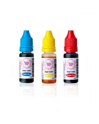 Taartdecoratief Primaire kleuren rood blauw geel  3-pak