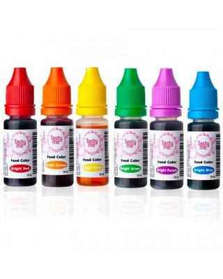 Taartdecoratief Regenboog kleurstof  6-pak