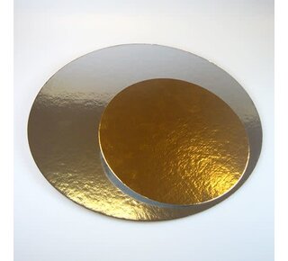 Funcakes FunCakes Taartkartons Zilver/Goud - Rond - 20cm per stuk zonder verpakking