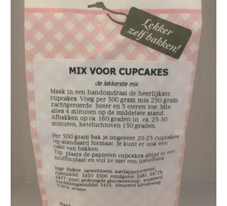 Bakzolder Mix voor cupcakes 500 gram ( de Bakzolder )