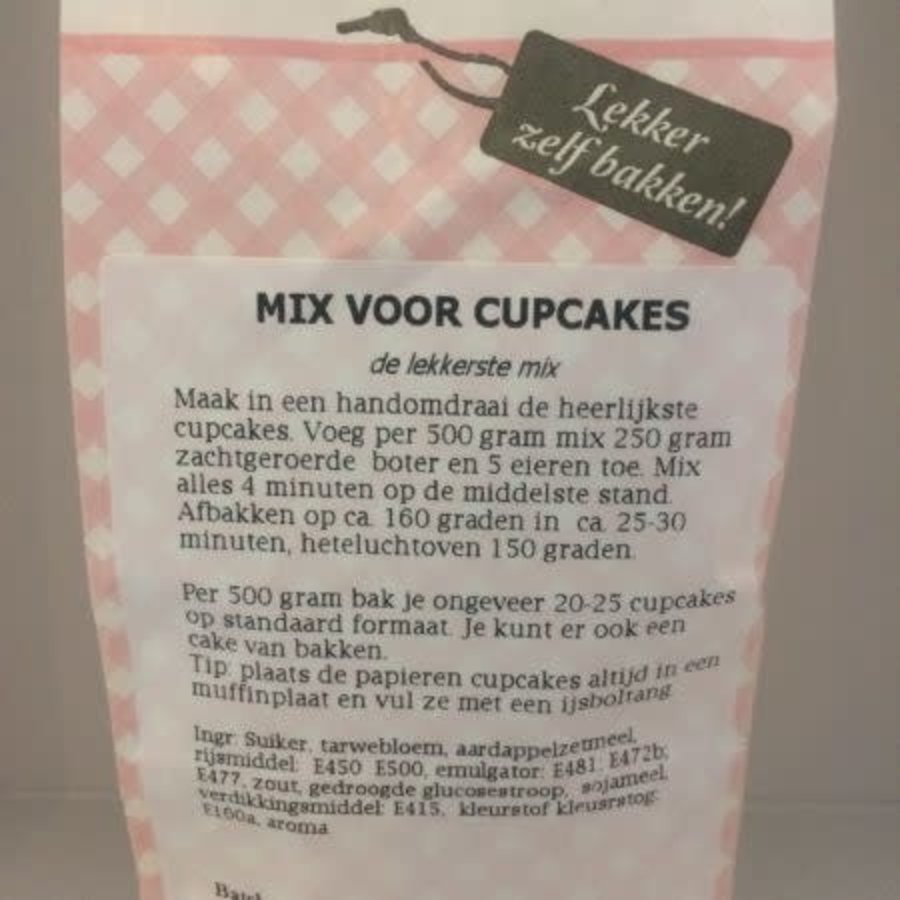 Mix voor cupcakes 500 gram ( de Bakzolder )-1
