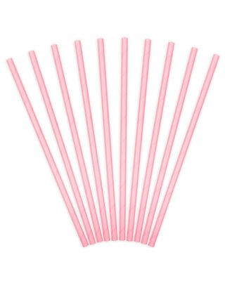 party deco PartyDeco Papieren Rietjes Light Roze pk/10