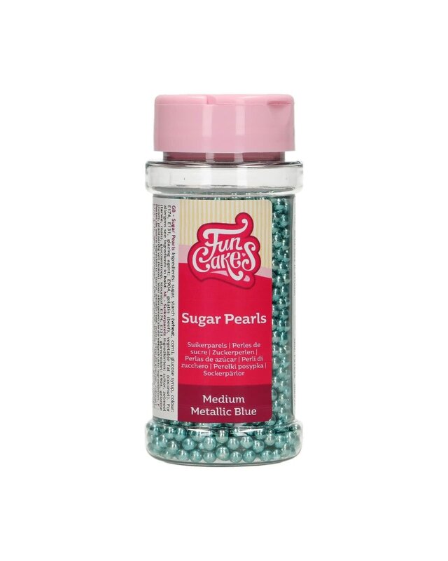 Funcakes FunCakes Suikerparels Medium Metallic Blauw 80 g