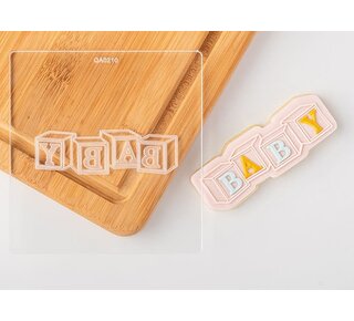 Baby blokken koekjes uitsteker &  acryl embosser