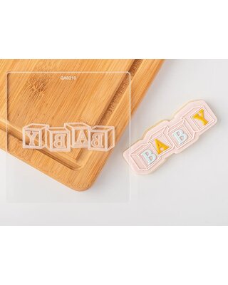 Baby blokken koekjes uitsteker &  acryl embosser