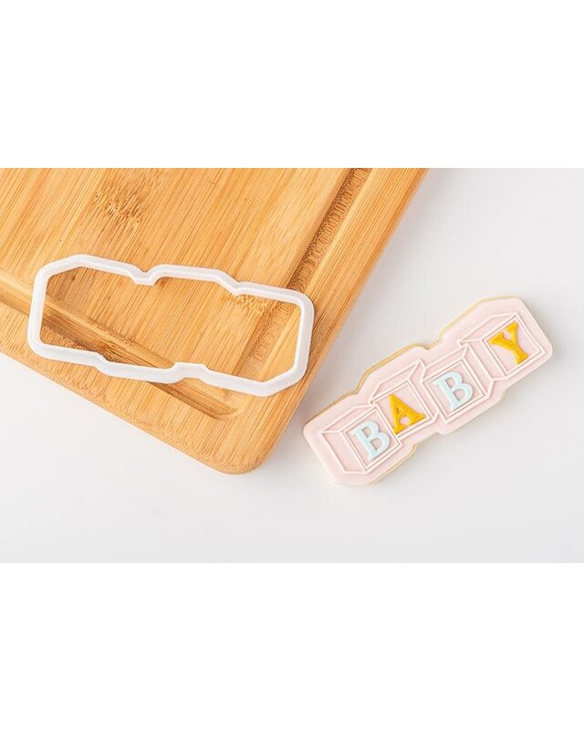 Baby blokken koekjes uitsteker & acryl embosser