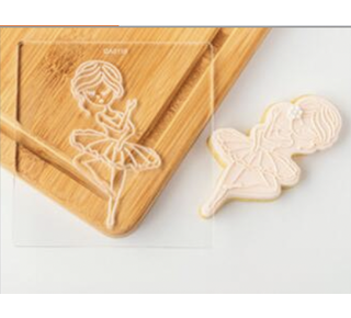 Ballerina koekjes uitsteker &  acryl embosser