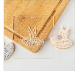 Ballet jurk koekjes uitsteker &  acryl embosser