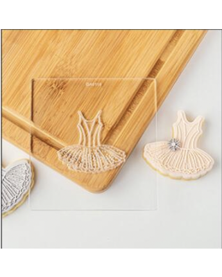 Ballet jurk koekjes uitsteker &  acryl embosser